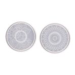 Didiseaon 2 Bardak Altlığı Kalıbı Bardak Altlığı Daire Şablonu Diy Fincan Mat Reçine Levha Sabunluk Kahve Şablonları Kendin Yap Bardak Altlığı Saklama Kutusu Takı Silika Jeli