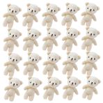 Didiseaon 20 Adet Anahtarlık Doldurulmuş Hayvanlar Peluş Küçük Peluş Doldurulmuş Hayvanlar Mini Hayvan Peluş Mini Çakı Sevimli Ayı Kolye Mini Ayı Dolması Hayvan Ayı Bebek Bez Şirin