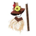 Didiseaon 4 Adet 1 Takım Halloween Hasır Set Hasır Şapka Cadılar Bayramı Yetişkinler Için Cadılar Bayramı Saç Bantları Korkuluk Kostümü Kuş Caydırıcı Yılan Pipet Özlemek Çiçek Elbise