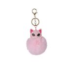 Didiseaon 4 Adet Kabarık Doldurulmuş Hayvanlar Oyuncak Mini Peluşlar Fışkırtma Peluş Kırıntı Peluş Ponponlar De Porristas Araba Kolye Tüylü Dekorasyon Aşıklar Kürk Anahtarlık