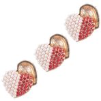 Didiseaon 6 Adet Düğün Göğüs Iğnesi Kalpli Eşarp Broş Kalp Takı Şal ​​toka Pimi Zanaat Broş Pin Kristal Broş Pin Broş Rozeti Mandalı Vintage Kristal Pin Sırt Çantaları Pin Yaka Özlemek Kazak