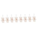 Didiseaon 8 Anahtarlık Kolye Gelinlik Bebek Mini Doldurulmuş Ayılar Mezuniyet Ayı Anahtarlık Mezuniyet Ayı Peluş Doldurulmuş Ayılar Süslemeleri Peluş Kolye Çinko Alaşımı Sepet Minyatür