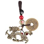 Didiseaon Araba Anahtarlık Çin Zodyak Hayvanları Anahtarlık Çin Düğüm Anahtarlık Ejderha Anahtarlık Yılı Feng Shui Paraları Anahtarlık Sırt Çantası Kolye Pirinç Seyahat Ay Takvimi Şanslı
