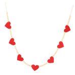 Didiseaon Boncuklu aşk etiketi düğün afişi yıldönümü afişi kalp flama afiş çelenk ahşap boncuk kolye şık asılı süs ahşap boncuklar ipi tahta tabela duvar asılı süslemek Odun