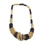 Didiseaon Kahverengi Kolye Bildirimi Kolye Stil Kolye Etnik Retro Kolye Bayanlar Kolye Kabuk Kolye Bohem Gerdanlık Bohemia Kolye Kadın Takı Kazak Kolye Eski Bohem Nostaljik Hawaii Ahşap