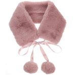 Didiseaon Peluş Eşarp Kürk Çıkarılabilir Yaka Kürk Yaka Kışlık Boyunluk Taklit Kürk Eşarp Kürk Pembe Eşarp Kadın Boyun Için Ipek Eşarp Bayanlar Eşarp Kadın Eşarp Tüy Yumağı Giyim Kız Bebek