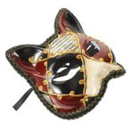 Didiseaon Tilki Yarım Yüz Maskesi Cosplay Tilki Maskesi Anime Tilki Maskesi Kadın Kostümü Maskeleri Cosplay Hayvan Yüz Maskeli Parti Maskesi Japon Tilki Maskesi Aksesuarlar Karikatür Plastik