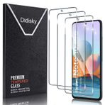 Didisky 3 Parça Temperli Cam Koruyucu Film Xiaomi Redmi Not 10 PRO, Not 10 PRO Max 4G, Ekran Koruyucu [Yumuşak Dokunuş] Kolay Temizleme, Kolay Kurulum, Şeffaf