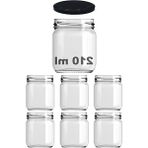 Die Grup 10-1000 ml Farklı Boyutlarda 6 Adet Kavanoz, Metal Kapaklı, Şeffaf Cam Tasarım
