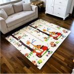 Die Grup 150X200 cm Çift Taraflı Katlanabilir Oyun Matı, Harfli ve Taşınabilir