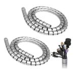 Die Grup 22 mm Gri Spiral Kablo Kanalı, 1 Metre, 2 Adet Set