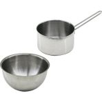Die Grup 2pcs Set Paslanmaz Çelik Cheff Sütlük - SOSLUK=14CM - Derin KAP=17CM (5324)
