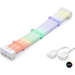 Die Grup 2x8 Pin Argb Pcie Gpu Güç Uzatma Kablosu Bükülebilir 2 mm 108 LED Beyaz ND2813W