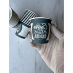 Die Grup 500 Adet Yeşil-Beyaz Desenli Karton Bardak (4 Oz), Espresso-Türk Kahvesi Için - 1 - Renkli