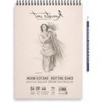 Die Grup A4 Eskiz Defteri, Ince Grenli, Kolay Silinebilir Ph Nötr Kağıt, Spiralli Sketch Book, 90 G/m², 40 Yaprak, Çizim ve Karakalem Için - 41 Delft Blue
