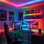 Die Grup Amberled 5 Metre Rgb Şerit LED Seti - Bluetooth Uygulama Kontrollü - Müziğe Duyarlı 5050 3 Çipli Tak Çalıştır - Adaptör Dahil - Iç Mekan Silikonsuz Aydınlatma [enerji Sınıfı F]