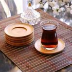 Die Grup Antibakteriyel Bambu Çay Tabağı - 6'lı Set