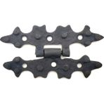 Die Grup Antika Tarz Dekoratif Pirinç Yıldız Menteşe - 84X44 Mm, Oksit