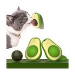 Die Grup Avokado Şeklinde Yeşil Kedi Çimi Topu Oyuncağı Nanesi Otu Topu Oyuncağı Yapışkanlı Catnip Cat Mint Yeşil Avokado Tasarımlı Kedi Yalama Topu1 Adet