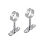Die Grup BADEM10 Askı Flanşı Oval Dolap Boru Sabitleme Kıyafet Elbise Askı Flanş Aparatı Krom 75X25 mm (2 Adet) - Renkli