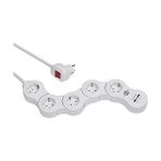 Die Grup Brennenstuhl Vario Power Çoklu Priz, USB Şarj Fonksiyonlu, Hareketli Çoklu Priz, 5 Kat (1,4 M Kablo, Şalterli ve 2 USB Şarj Soketli), Beyaz - Renkli