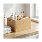 Die Grup Deconox 3'lü Modüler Bambu Organizer Set - Üst Üste Geçebilen Çok Amaçlı Çekmece Içi ve Masaüstü Düzenleyici Kutu - Banyo, Mutfak ve Ofis Için Ahşap Saklama Seti