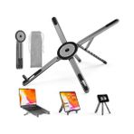Die Grup Dizüstü Bilgisayar Macbook Stand Magsafe Ile Uyumlu Telefon Standı Manyetik Tripot 4in1 Portatif Kılıflı Alüminyum Portatif Bilgisayar Telefon Tablet Ile Uyumlu Stand