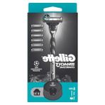 Die Grup Gillette Mach3 Charcoal Tıraş Makinesi + 5 Adet Yedek Tıraş Bıçağı + Premium Stand Hediyeli Peket - Çok Renkli
