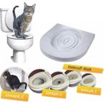 Die Grup Hijyenik Kedi Tuvalet Eğitim Seti - Klozet Alıştırma Kapağı ve Kum Kabı