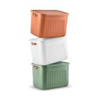 Die Grup Kapaklı 20 Litre Çok Amaçlı Kutu - Deri Kulp Detaylı Organizer