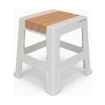 Die Grup Kaymaz Tabanlı Ev Ofis Taburesi - 120 kg Taşıma Kapasiteli Kaymaz Banyo Taburesi - Çocuk Taburesi - 35X45X40 cm (Büyük Gri) - Renkli