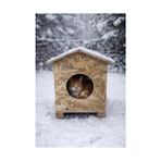Die Grup Kedi Evi Dış Ortam Uygun Ahşap Kedi Evi Osb 45X40X30 cm