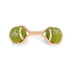 Die Grup Köpek Oyuncağı, Ipli Iki Tenis Topu, Kauçuk, Gri/kahverengi, 21CM, Top 6,3cm - Renkli