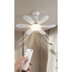 Die Grup Kristal LED Avizeli Tavan Vantilatörü - 30W E27 Duy Pervaneli Lamba - Uzaktan Kumandalı, 6 Kanatlı, 3 Kademeli Hız ve Kısılabilir Işık - Sessiz Çalışan Modern Tavan Fanı [enerji Sınıfı F]