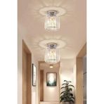 Die Grup Kristal Taşlı Model Modern Tekli Plafonyer Model Krom Avize Krom Tek Ebat 15 x 20 3500-1KROMKRISTAL - Renkli