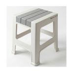Die Grup Küçük Boy Kaymaz Tabanlı Ev Ofis Taburesi - 120 kg Taşıma Kapasiteli Kaymaz Banyo Taburesi - Çocuk Taburesi - 31X35X35 cm (Gri) - Renkli