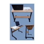 Die Grup Laptop Sehpası ve Çalışma Masası Yükseklik Ayarlı Tekerlekli Oval Kenar (80 Lik Sehpa) - 10*10 CM - Renkli
