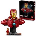 Die Grup LEGO | Marvel Iron Man Mk4 Büstü 76327, Yetişkin Kadınlar ve Erkekler Için Baskılı Bir Isim Levhası ve Çıkarılabilir Iron Man Minifigürü Içeren Koleksiyonluk Model Yapım Seti, Hediye Fikri (436 Parça)