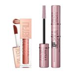 Die Grup Maybelline New York Lash Sensational Sky High Maskara+ Lifter Gloss Nemlendirici Dudak Parlatıcısı- 009 Topaz Makyaj Seti - Renkli