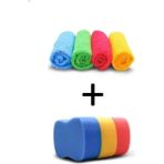 Die Grup Mikrofiber Temizlik Bezi ve Oto Yıkama Süngeri Seti, 4 Adet ve 3 Adet