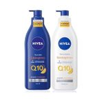 Die Grup Nivea Q10 Sıkılaştırıcı Vücut Bakım Sütü ve Losyon Seti 400ML Kuru ve Normal Ciltler İçin Aydınlatıcı Etki