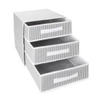 Die Grup Orret Home Dolap Içi Kumaş Kaplamalı Mini Çekmece Organizer, Çekmeceli Dolap Içi Düzenleyici, Iç Çamaşırı Çorap Tekstil Organizer Kutusu (3 Çekmeceli)