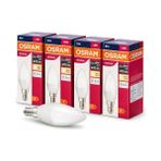 Die Grup Osram LED Mum Ampul 4.9W (40W Eşdeğer) E14 Duy 470 Lümen – Dekoratif LED Ampul – Dim Edilemez – Enerji Tasarruflu – Avize ve Aplik Uyumlu – 4’lü Paket (Sarı 2700K) [enerji Sınıfı F]
