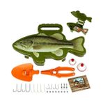 Die Grup Outdoors Wild Bite Olta Takımı Seti | Yeşil/bass - Yeni Başlayanlar Için Olta Kutusu, Levrek/panfish/alabalık, Kürek ve Pense Yakalamak Için 25 Parça Çok Amaçlı Takım Çeşitleri