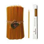 Die Grup Petekoğlu 15 Adet Sarı Balmumu Mum (Beeswax Candle) Ince Uzun Dilek Pasta Nişan Düğün Ritüel Mumu [enerji Sınıfı A+++] - Renkli
