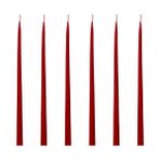 Die Grup Petekoğlu (6 Adet x 35CM) Konik Balmumu Mum Şamdan Mumu Kırmızı Doğal Petek Bal Mumu Mum Dekoratif Beeswax Candle Red [enerji Sınıfı A+] - Renkli - 1