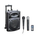 Die Grup - PORT8VHF-BT - Taşınabilir Hoparlör, 8 Inç (20,3 Cm)/maks. 400W, 2 Mikrofonlu (Kablolu ve Vhf), Uzaktan Kumanda ve Koruyucu Kılıf - Bluetooth, Usb, Sd - 4-6 Saat Bağımsız Çalışma Süresi