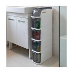 Die Grup Pro Slim Tekerlekli Organizer Dolap, 4 Çekmeceli Dar Alan Depolama Ünitesi, Banyo, Mutfak ve Çamaşır Odası Için Çok Amaçlı Aralık Dolabı, 95X20X38,5 cm - Renkli - 1
