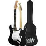Die Grup Solak Elektro Gitar Seti, Amfi ve Aksesuarlar ile Tam Paket, Beyaz-Siyah