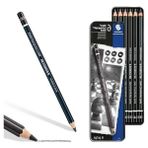Die Grup Staedtler 100B G6 Mars Lumograph Black Kurşun Kalem 6'lı Metal Kutuda 8b, 6b, 2 Adet 4b, 2 Adet 2b - 41 Delft Blue